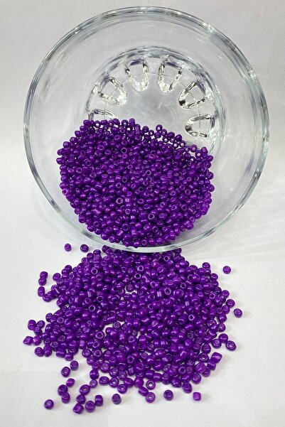 Bride Aksesuar Dünyası Ποικιλία από χάντρες: Λαμπερές μωβ χάντρες άμμου 4 χιλ...