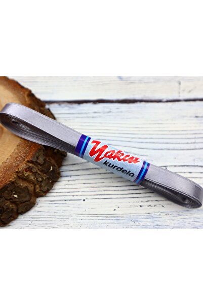 YAKUT Στολίδια 1 εκ. Σατέν Κορδέλα Ασημί Γκρι 1 Μπάλα 10 Μέτρα – Κορδέλα – Κορδέλα