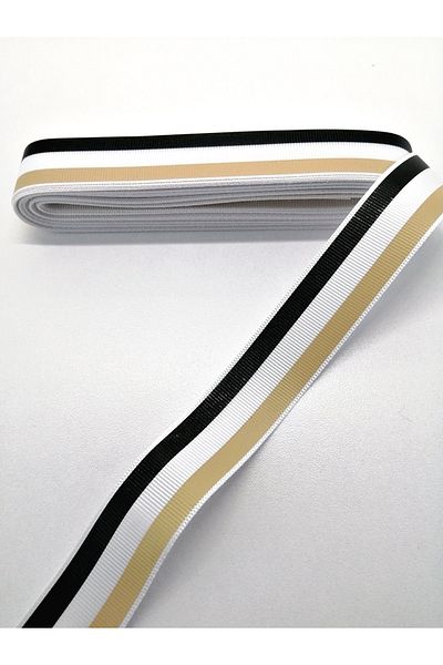 Bride Aksesuar Dünyası Πολύχρωμη ριγέ κορδέλα Grosgrain 2,5 cm 1 μέτρο – Κορδέλα – Κορδέλα