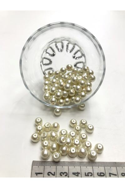 Bride Aksesuar Dünyası Krem staklene perle 8 mm 1 pakovanje 50 grama – Perle