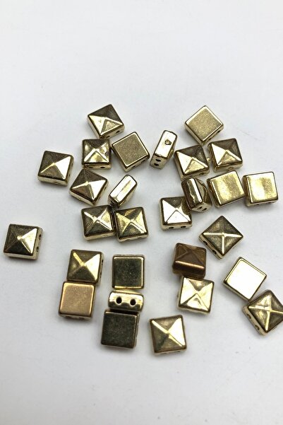Bontex Gold Color Square Plastic Beads 1 Pack 20 Grams – Beads