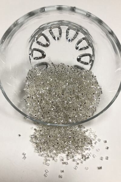 Bontex Прециоза нарязани мъниста, сребрист цвят, 1 опаковка, 50 грама – Мъниста