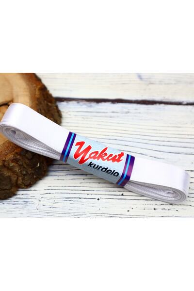 YAKUT Στολίδια Υλικά 2 εκ. Σατέν Κορδέλα Λευκή 1 Μπάλα 5 μέτρα – Κορδέλα – Κορδέλα – Κορδέλα