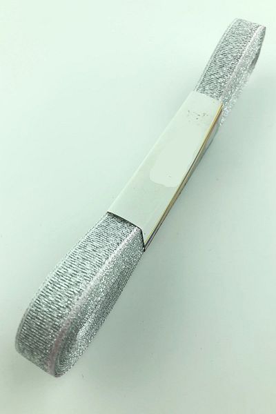 GELD Ασημί Χρώμα Glitter Κορδέλα 1 Μέτρο Πλάτος 1 εκ