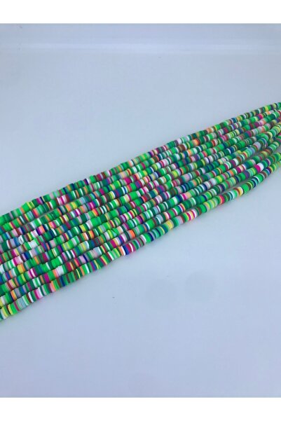 Bride Aksesuar Dünyası Zeleno-žute šarene perle od fimo gline – Perle