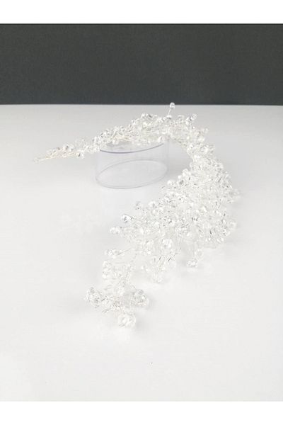 Bontex Accesoriu pentru păr și turban cu cristal transparent pentru femei – Coroană – Coroană