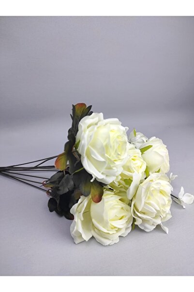 GELD Floare artificială, Floare artificială crem, Bujor artificial – Decor fl...