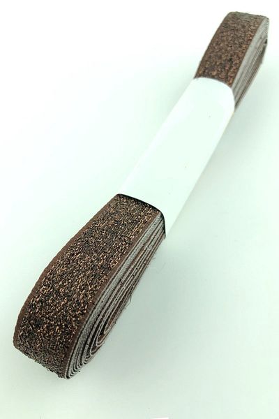 Bontex Καφέ Velvet Glitter Κορδέλα Πλάτος 1,5 cm 1 Μέτρο – Κορδέλα – Κορδέλα