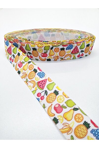 Bontex شريط جروسجرين منقوش بالفواكه الملونة 2.5 سم 2 متر – شريط