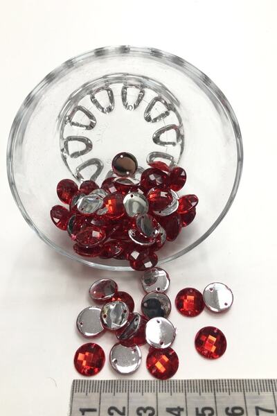 Bontex Червоний круглий пластиковий стовпчик 1 пакет 20 грам – намистини