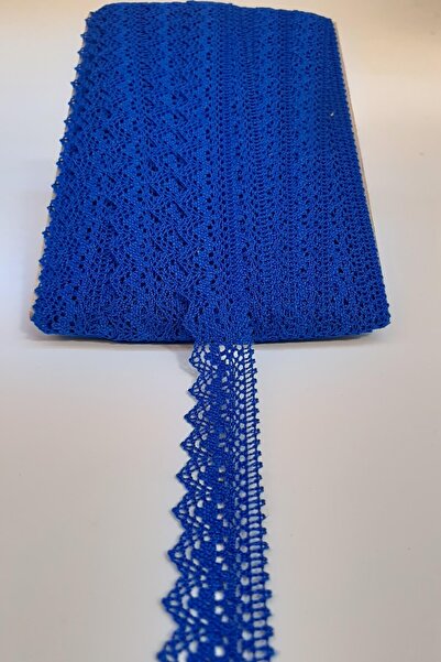 Bontex Kobalt plava Plavi Kopanaki pamuk Čipka Širina 2,5 cm 1 metar – Čipka