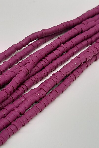 Bontex 1 низка лилави мъниста от фимо глина 6 мм – Мъниста