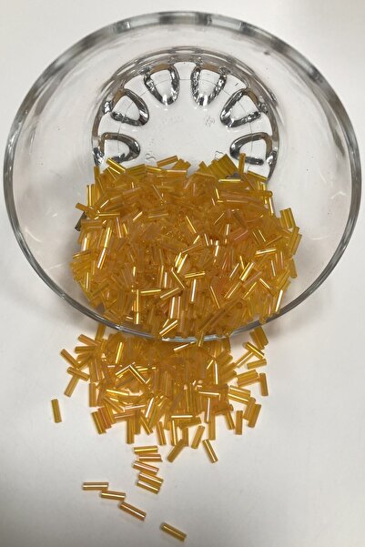 Bontex Sortiment de mărgele: Mărgele tubulare galben închis – Mărgele