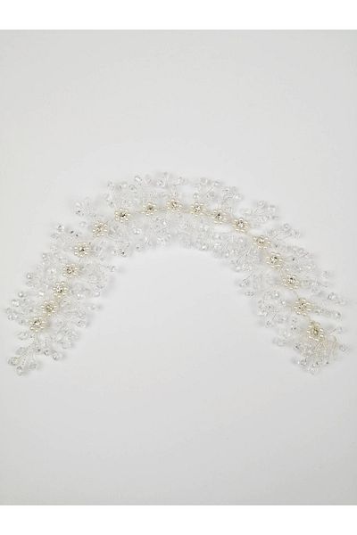 Bontex Accesoriu pentru păr și turban pentru femei Pearl Crystal Stone – Coroană – Tiara