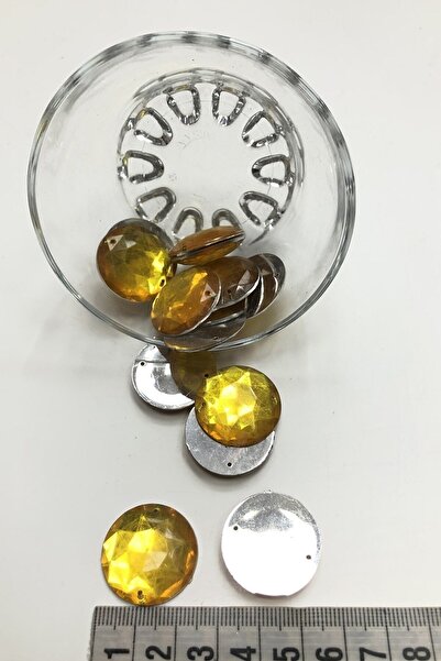 Bontex Tamnožuti okrugli plastični kamenčići 1 pakovanje 20 grama – perle