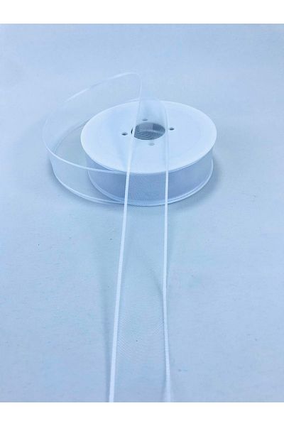 Bontex White Hilton Ribbon 2.5 Cm 5 Meters