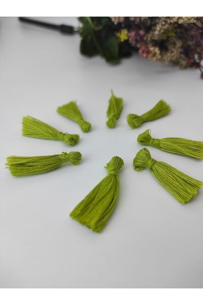 Bontex Verde Fistic bumbac Ciucuri 10 Bucăți 2,5 Cm – Panglică Decorativă