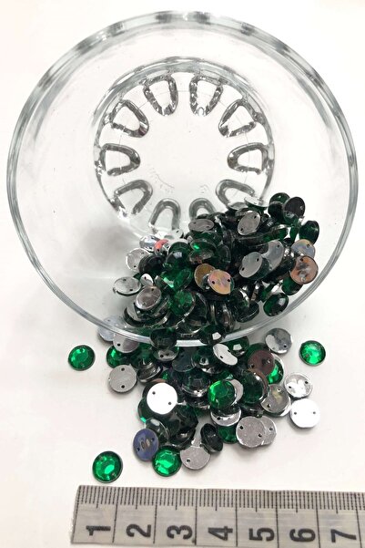 Bontex Зелена кръгла пластмасова щипка 1 опаковка 20 г – мънисто