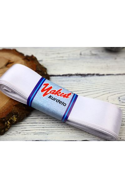 YAKUT Ornament Supplies 4 Cm Satin Ribbon White 1 Ball 10 Meters