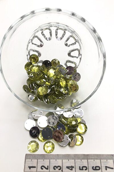 Bontex Limun žuti okrugli plastični klinasti kamen 1 pakovanje 20 grama – perle