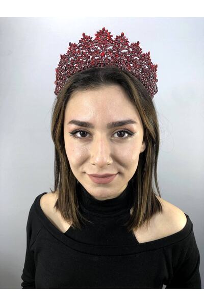 Bontex Model Angela Roșu Henna și Coroana Miresei – Accesoriu pentru Mireasă