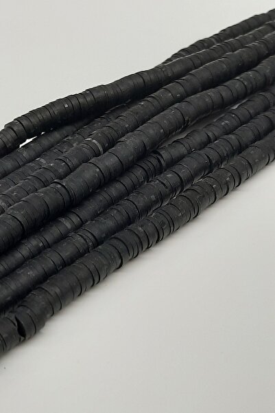 Bontex Черна Fimo глина мънисто 6 мм 1 низка – Мънисто