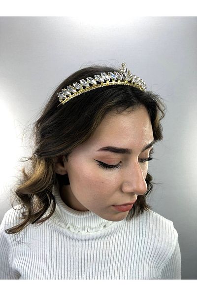 Bontex Coroana Henna Model Isabella Aur Transparent pentru Femei – Coroana – Coroana