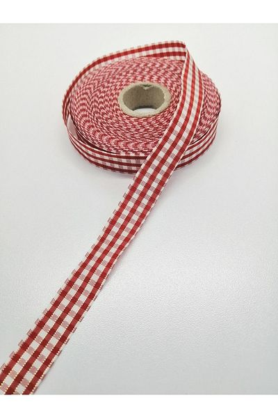 Bontex Hobby Products Red Checkered Taffeta Ribbon 3 Meters Width 1.5 cm – Ribbon – Ribbon
