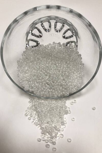 Bontex Mărgele de nisip albe transparente 2 mm 1 pachet 50 grame – Mărgele