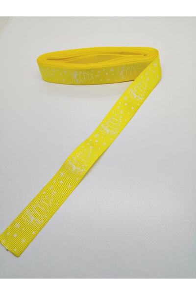 Bontex Panglică Grosgrain din Lemn de Pin Galben 2,5 Cm 2 M – Ornament de Anu...