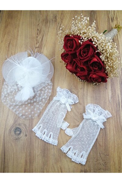 GELD Set de flori artificiale pentru mireasă, buchet de mireasă și set de voa...