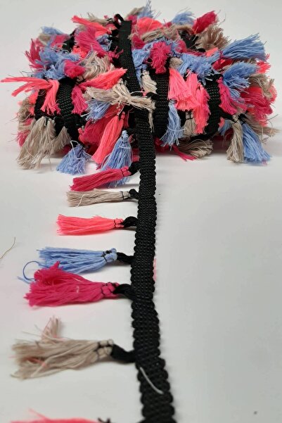 Bontex Cască de bumbac roz, albastru, gri – panglică decorativă