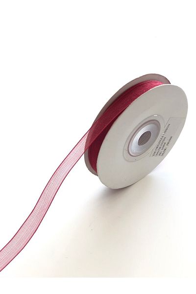 Bontex Burgundy Organza Ribbon Width 1cm 1 Ball 22 Mt – Ribbon – Ribbon