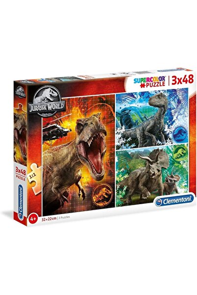 CLEMENTONI 3x48 قطعة لغز العالم الجوراسي