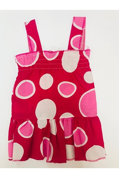 Baby Slon Kids Clup Puanlı Baskılı Askılı Kız Çocuk Elbise