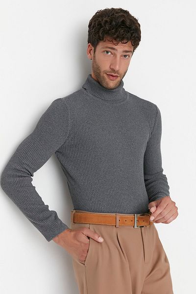 Trendyol Collection Sweater - Gray - Fitted