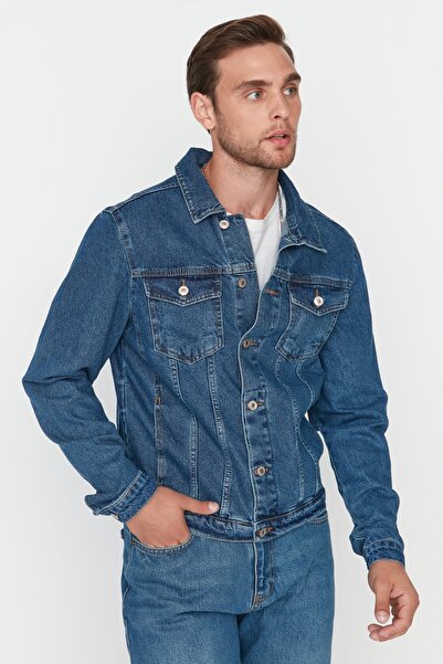 Trendyol Collection Jacket - Navy blue - Slim