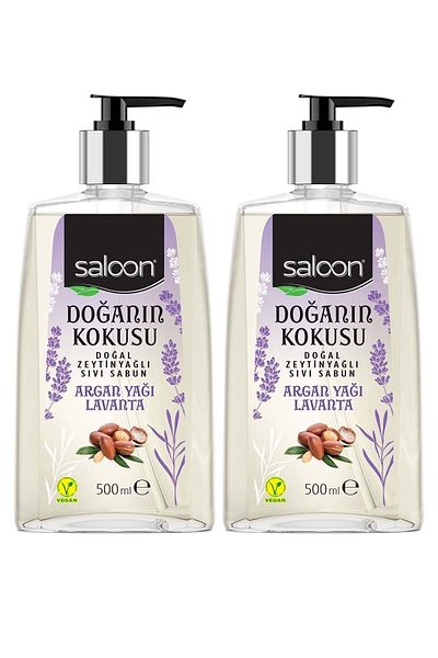 Saloon Liquid Soap Nature's Fragrance Arginağı & Lavender 500 Ml Pack of 2