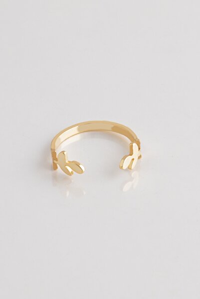 Sortie Aksesuar Zeytin Dalı Figürlü Boyu Ayarlanabilir Çelik Yüzük 034