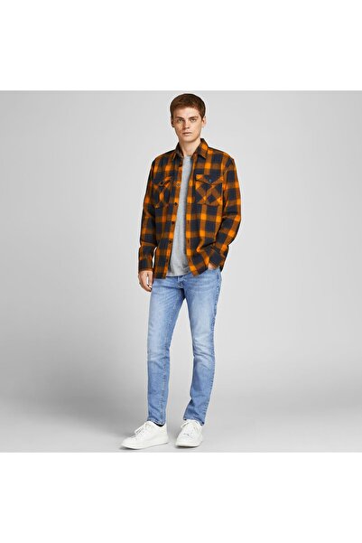 Jack & Jones Pantaloni de jeans albaștri pentru bărbați Glenn Original (12203510-bd)