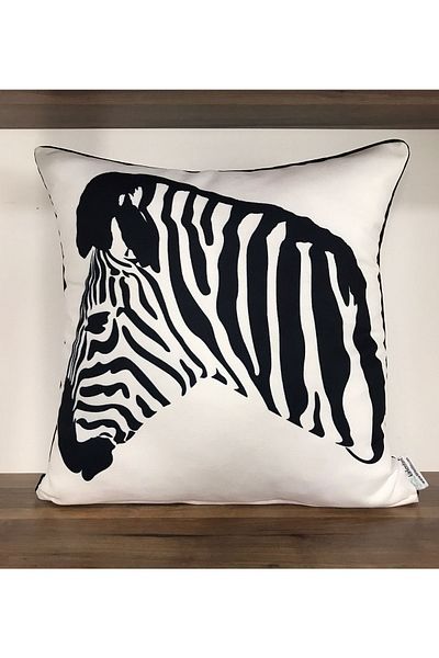 KIRLENTİM E457g Digital Printed Double Sided Patterned Edges of White Background Throw Pillow Cover