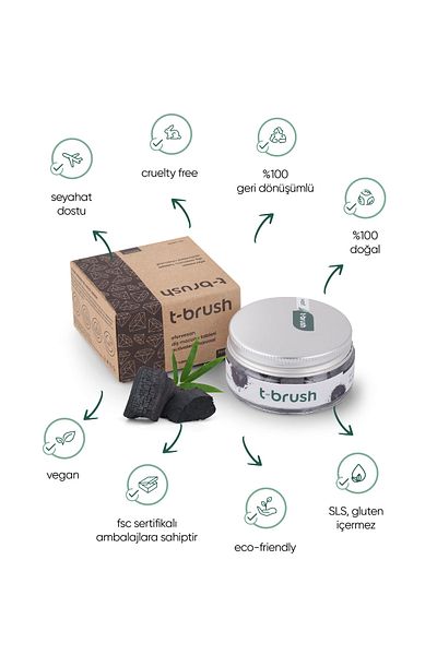 TBRUSH Whitening Set - Toothpaste, Nano Toothbrush, Bamboo Toothbrush and Carrying Container
