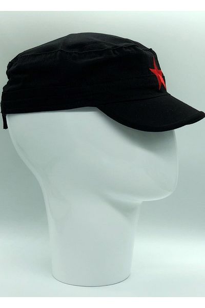 Hoppe Black Summer Starry Embroidered Castro Cap Fidel