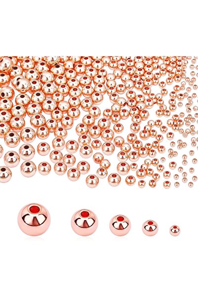 Bi hızlı Metal rotund placat cu aur roz de 3 mm, fără model (5 grame)