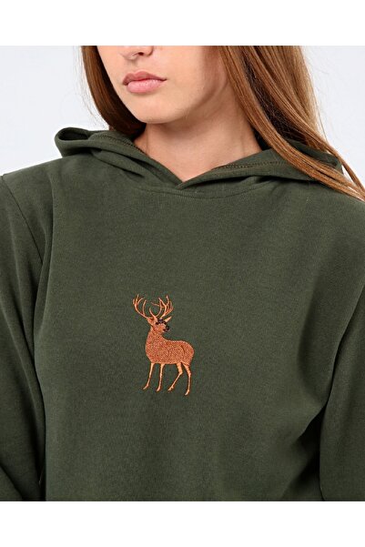 GENIUS STORE Store Women's Thessaloniki Outdoor Hooded Sweatshirt Embroidered Casual Sports Sweatshirt