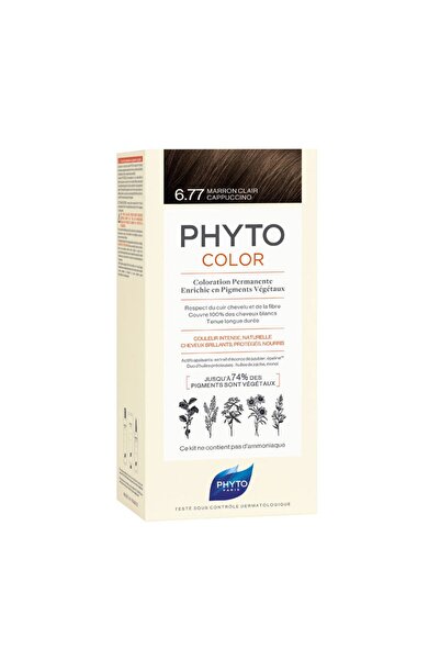 Phyto Bitkisel Saç Boyası 6.77 Cappuccino Kahve  Beyaz Kapatıcı Etkili
