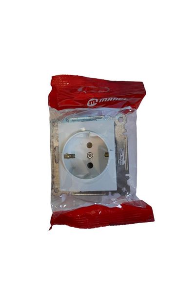 MAKEL White Laurel Grounded Socket -43001028
