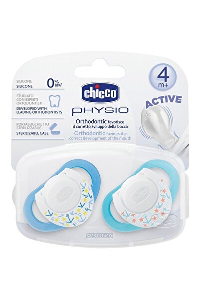 Chicco Physio Silikon Emzik 4m+ 2'li - Mavi