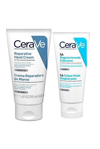 CeraVe Winter Care Kit for Dry, Cracked Hands and Feet (Hand Cream 50 ml + Fo...