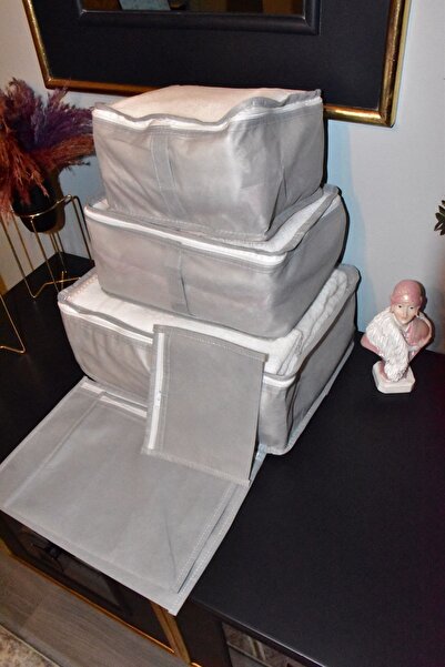 fine class Γκρι Σετ 6 τεμαχίων Οργανωτής βαλίτσας Οργανωτής τσάντας για βαλίτσα